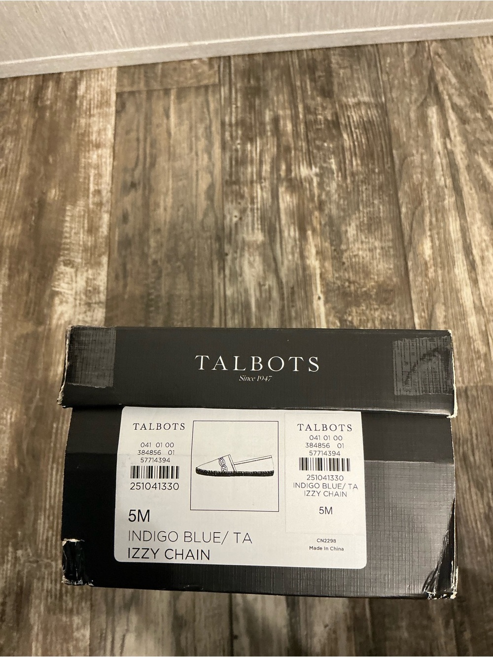 Talbots Navy Canvas Espadrilles with White Trim and Embroidery Size 5 - Picture 8 of 12